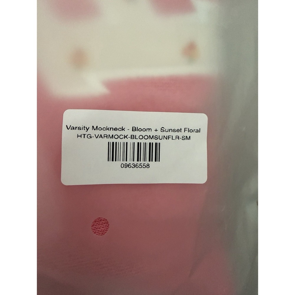PARKE Varsity Mockneck Heritage Sweatshirt Bloom Sunset Floral Pink Size S/M - Picture 10 of 14